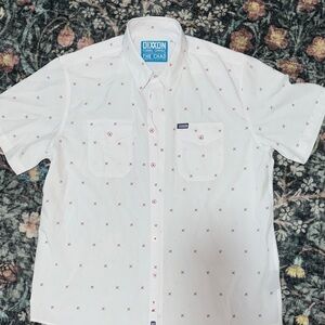 DIXXON Men's White Shirt with Red Accents